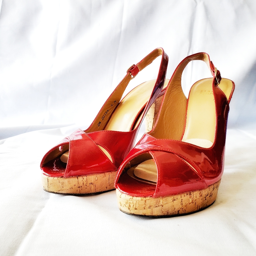 NIB • SW | Patent Leather Slingback Heels